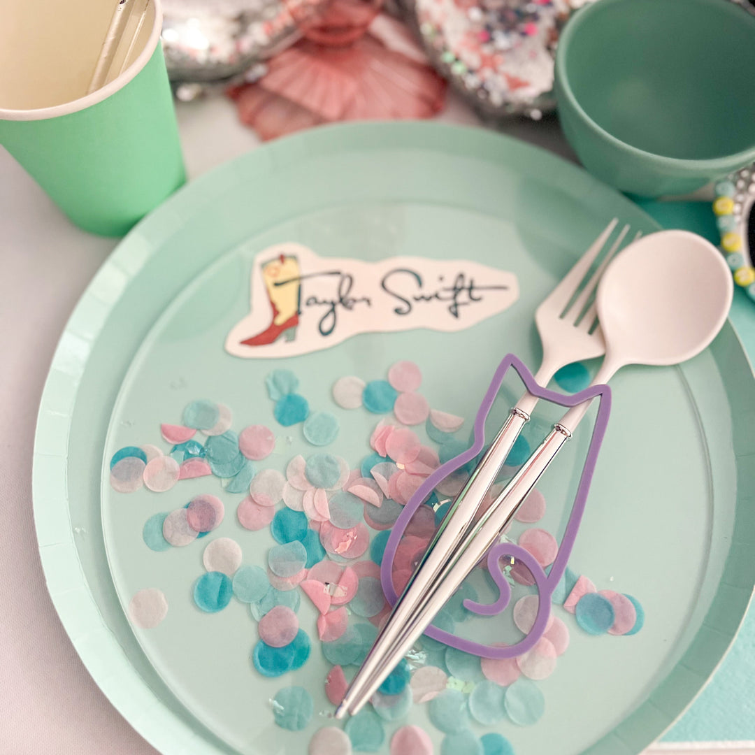 Cat / Taylor Swift Party Kitty Cutlery Holders for Utensils