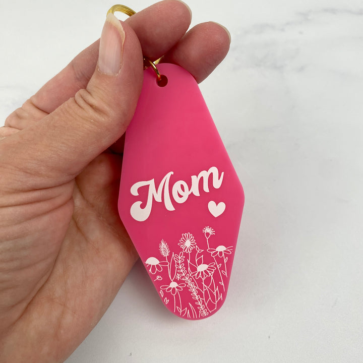 Mom Floral Acrylic Keychain